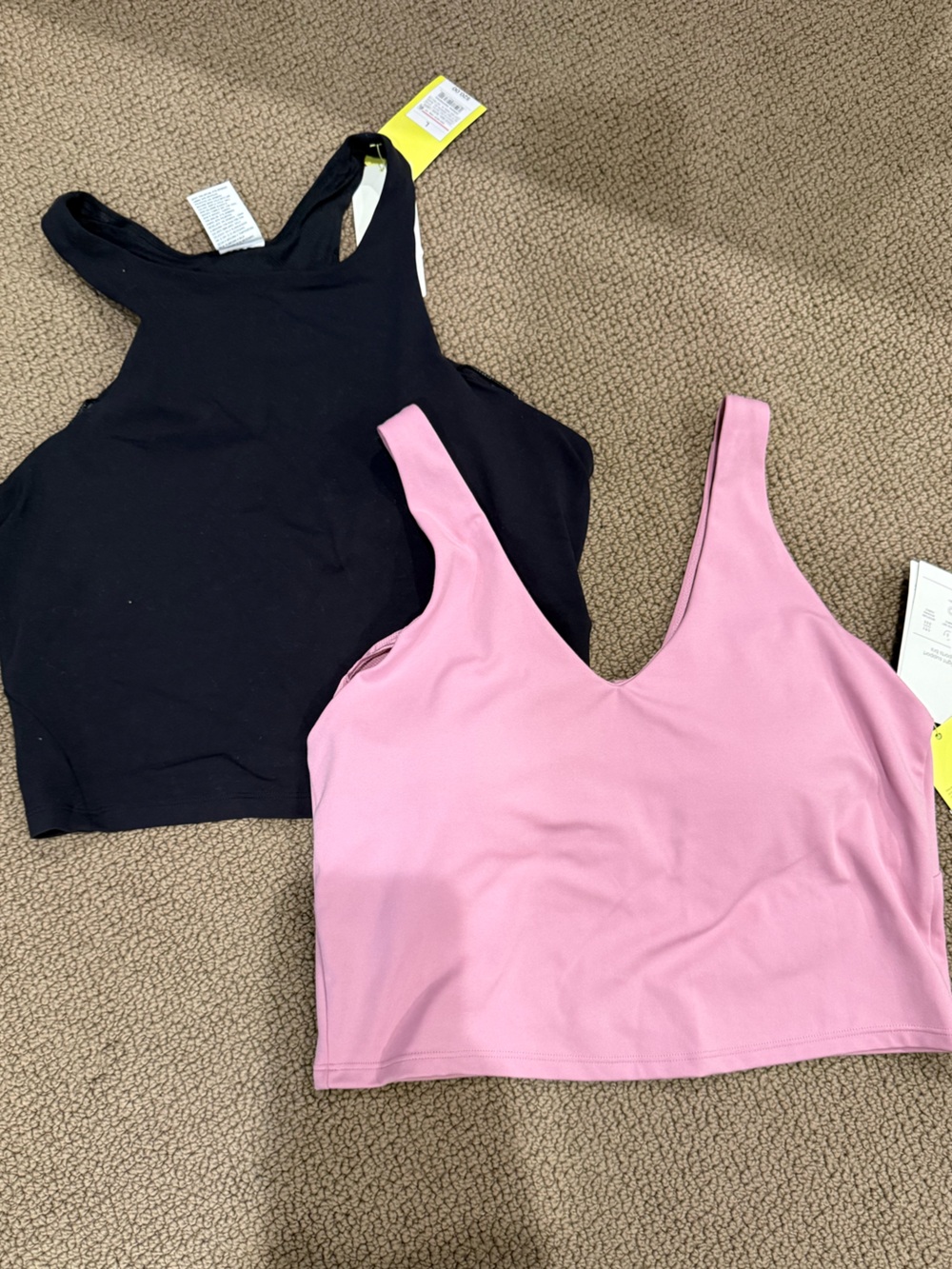all in motion Black & Pink Crop Sports Bra Set